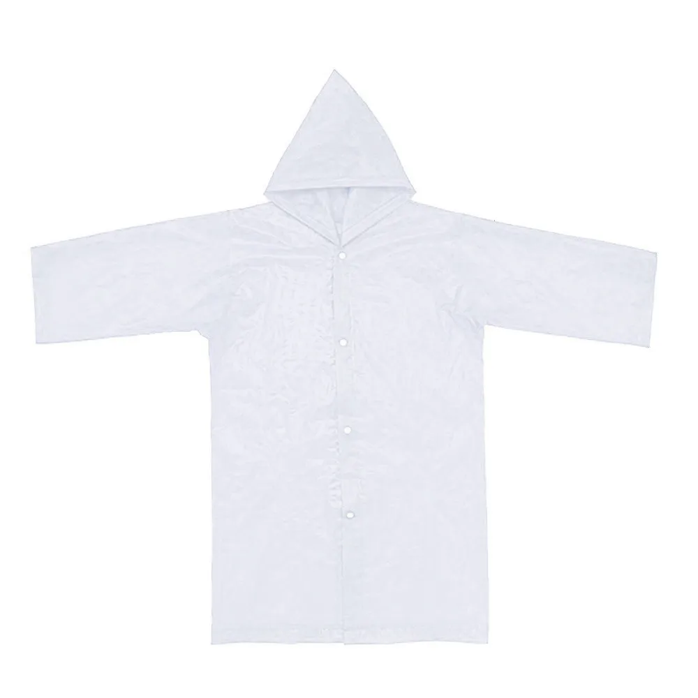 1pc Portable Coat Reusable Raincoat Children Rain Ponchos For 6-12 Years Old Coat Kid Clear Transparent Waterproof Rainwear Suit