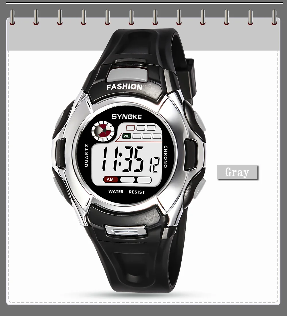SYNOKE Kid's Watches Multifunctional Waterproof Back Light Sports Digital Watch Student's Outdoor Age Girl Watch Led Top Brand