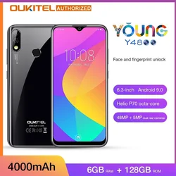 Смартфон OUKITEL Y4800 Helio P70, 6 ГБ ОЗУ 128 Гб ПЗУ, отпечаток лица, разблокировка камеры 48 МП, мобильный телефон, 4G