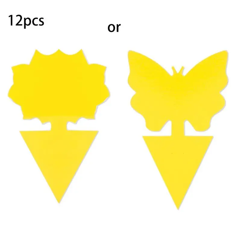 12 Sticky Trap Fruit Fly Gnat Trap Yellow Sticky Bug Trap for Indoor Outdoor Use G8TB