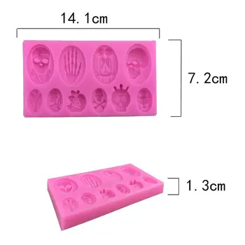 

Halloween Letter Ghost Pumpkin Skull Head Silicone Cake Decor Fondant Cake Mold 19QC