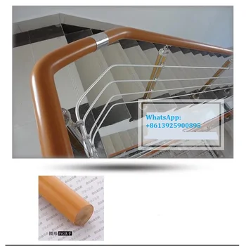 

Freeshipping 45mm 50mm 60mm PVC Royal Pantinated Rod Pipe Handrail Railing for Stair