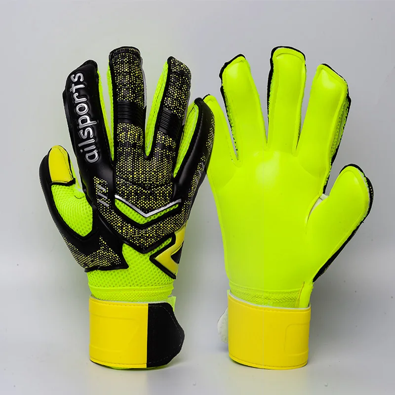 Shinestone профессиональные вратарские перчатки защита пальцев утолщенные латексные футбольные вратарские перчатки - Цвет: 882 Green
