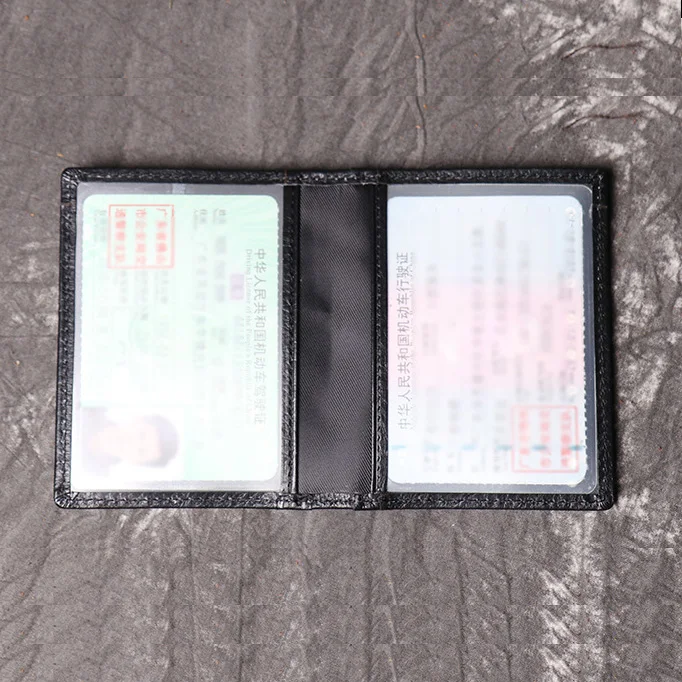 Тонкий бумажник из натуральной кожи Для водительских прав, бумажник для карт с окошком для удостоверения личности, Чехол Для водительских прав