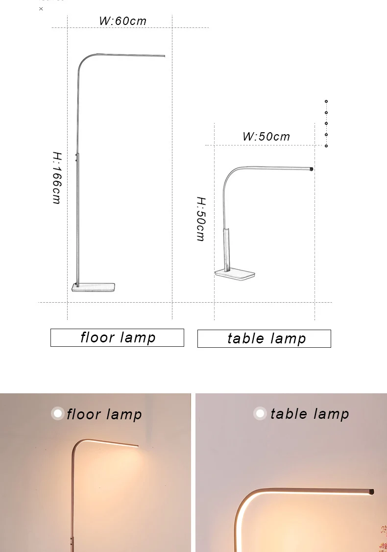 Modern LED Floor Lamps Living Room LED Floor lights Standing Family Rooms Bedroom Offices Dimmable Lighting stand lamp luminaria