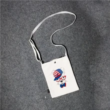 Маленькая женская холщовая сумка-мессенджер с кошкой, легкая Детская сумка через плечо, мужская сумка на плечо