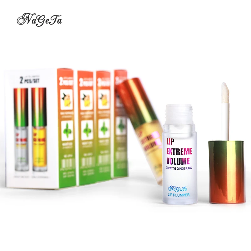 

NAGETA Night Maintenance Moistened Lip Balm 2 Bottles Ginger + Mint Set Plant Lip Oil Gloss Repulpant Lip-Balm Baby Lips TSLM1