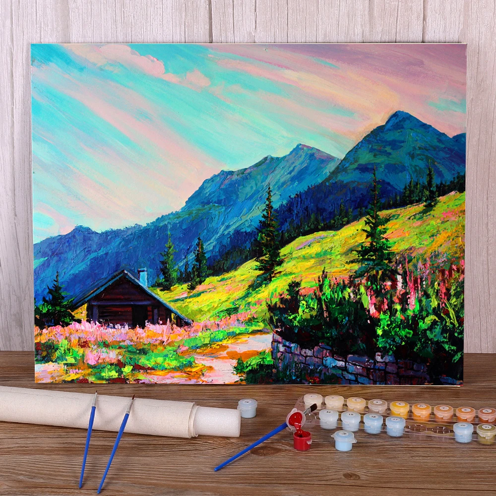 数字による風景夏の風景画キットアクリル塗料50 70油絵家の装飾アート 番号でペイント Aliexpress 数字による風景夏の風景画キットアクリル塗料50 70油絵家の装飾アート 番号でペイント Aliexpress