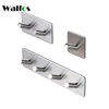 WALFOS 3M Self Adhesive Wall Door Back Hooks Heavy Duty Stainless Steel Clothes Hanger Bathroom Kitchen Towel Rustproof Hook 1