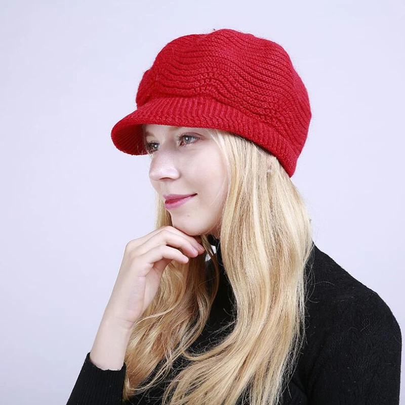 GAOKE, зимние шапки для женщин, Skullies Beanies, шапки ручной работы, новинка, женская шапка, вязаная шапка цвета хаки