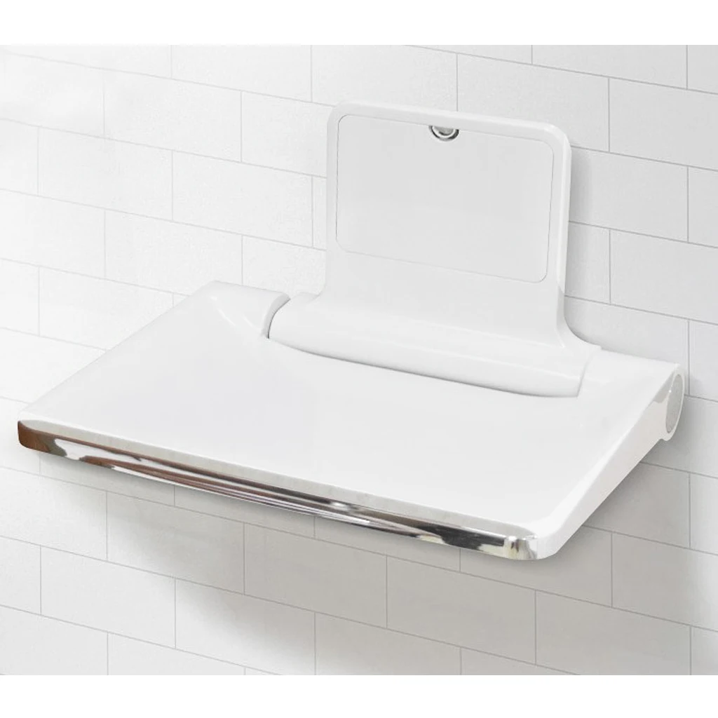 Heavy Duty Durable ABS Wall Mounted Shower Seat Shower Folding Bath Stool Toilet Chair