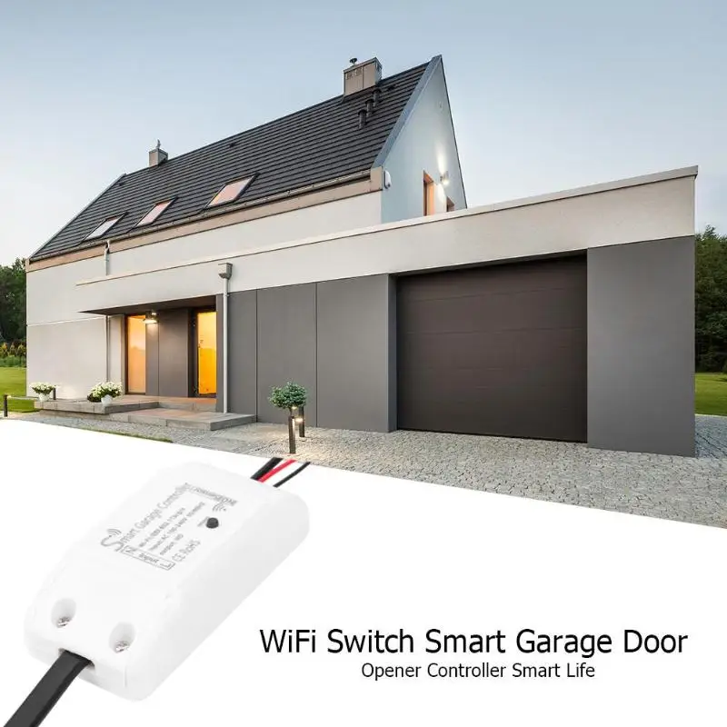 

Smart Life/Tuya Phone APP Wireless Control Garage Door Opener WiFi Switch US Timer Function Installed Quickly and Easily