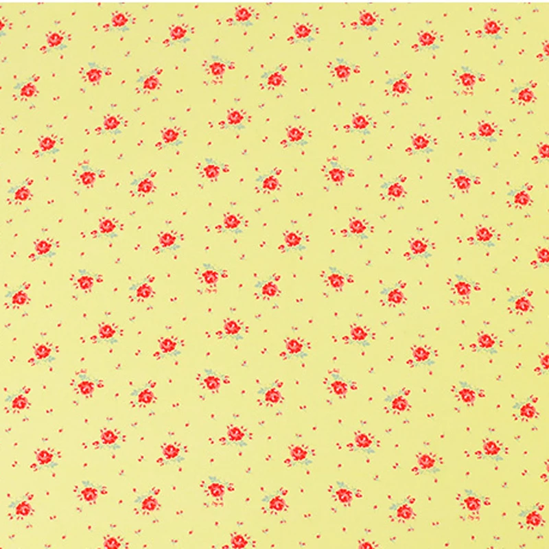 Элегантный материал для платья Желтый Цветочный шелковый креп ткань 100 см * 140