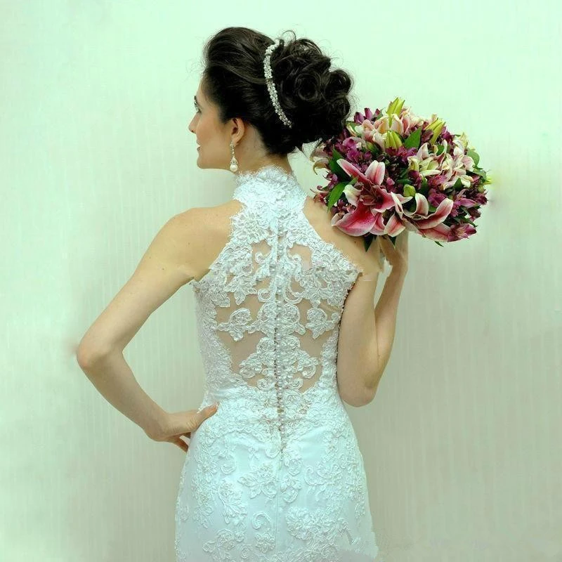 Beautiful-Outdoor-Country-Mermaid-White-High-Neck-Wedding-Dresses-Lace-Spring-2020-Plus-Size-Arabic-Bridal (2)
