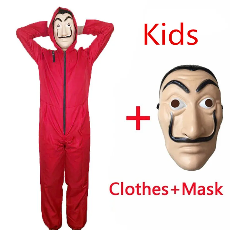 DM COS Salvador Dali Money Heist The House of Papel маскарадные костюмы на Хэллоуин маска для детей и