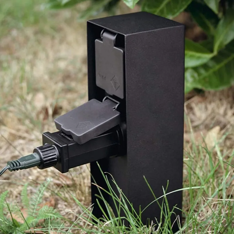 Outdoor Socket 2way Eu Socket 3680w Waterproof Garden Socket Power
