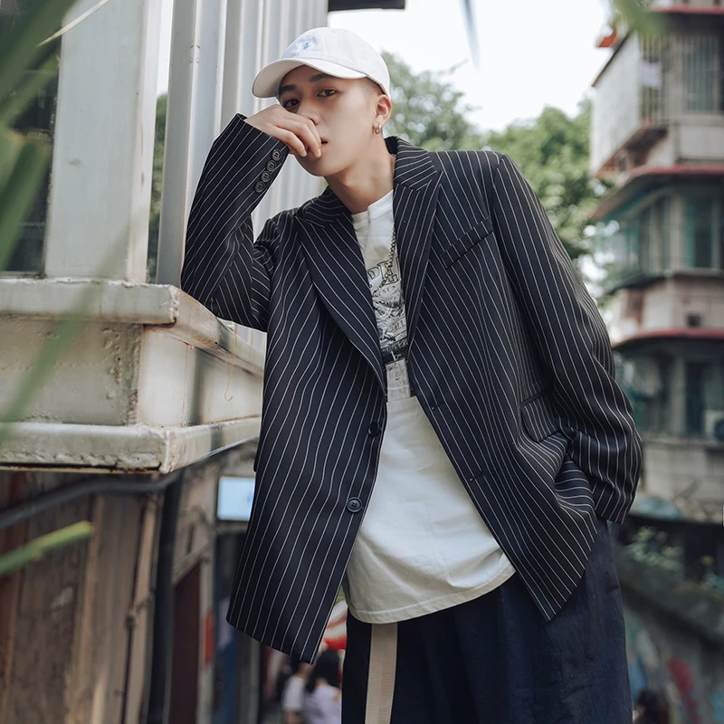 Autumn New Blazer Men Fashion Business Casual Striped Dress Jacket Man Streetwear Wild England Wind Jacket Male Suit Jacket Autumn New Blazer Men Fashion Business Casual Striped Dress Jacket Man Streetwear Wild England Wind Jacket Male Suit Jacket