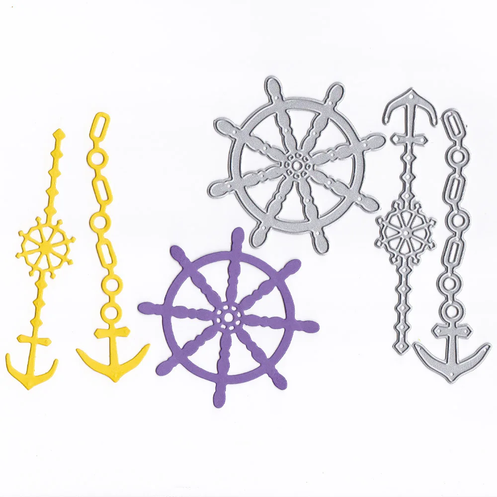 Steering Wheel and Anchor Metal Cutting Dies Stencil for DIY Scrapbooking Paper Cards Making Crafts New 2019 | Дом и сад