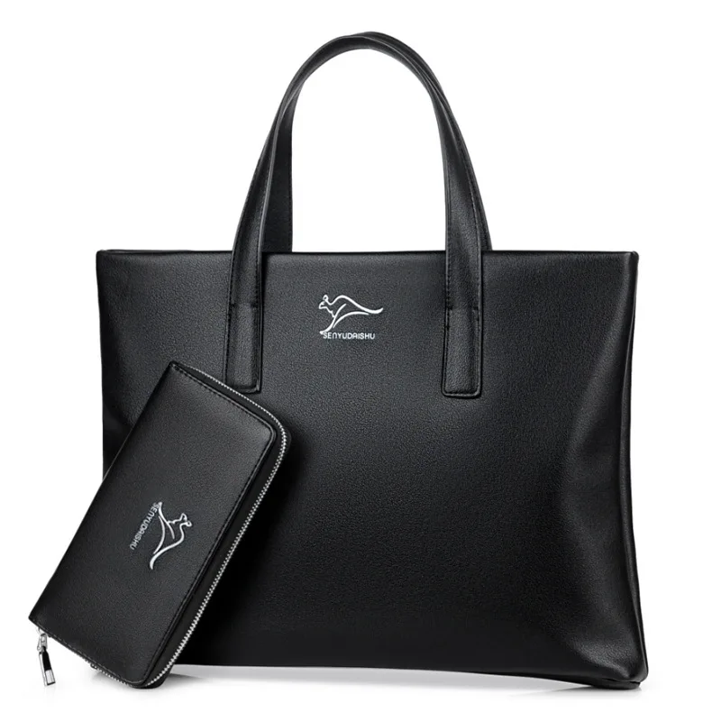 

Daishu Men's Bag Handbag Cross Briefcase Gift Customization Bag Men Business Trip Soft Leather Briefcase