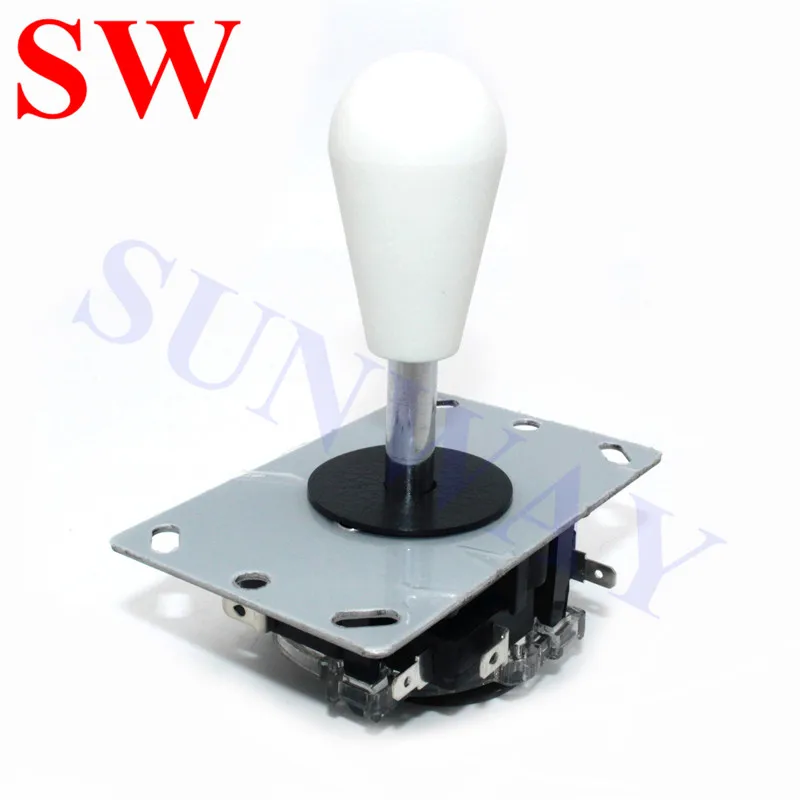 Белый 1 шт./лот Красный овальный шар аркадная Sanwa стиль джойстик с микропереключателем 4/8 позиционный джойстик Боевая палка kitsas Jamma mahchine части - Цвет: Белый