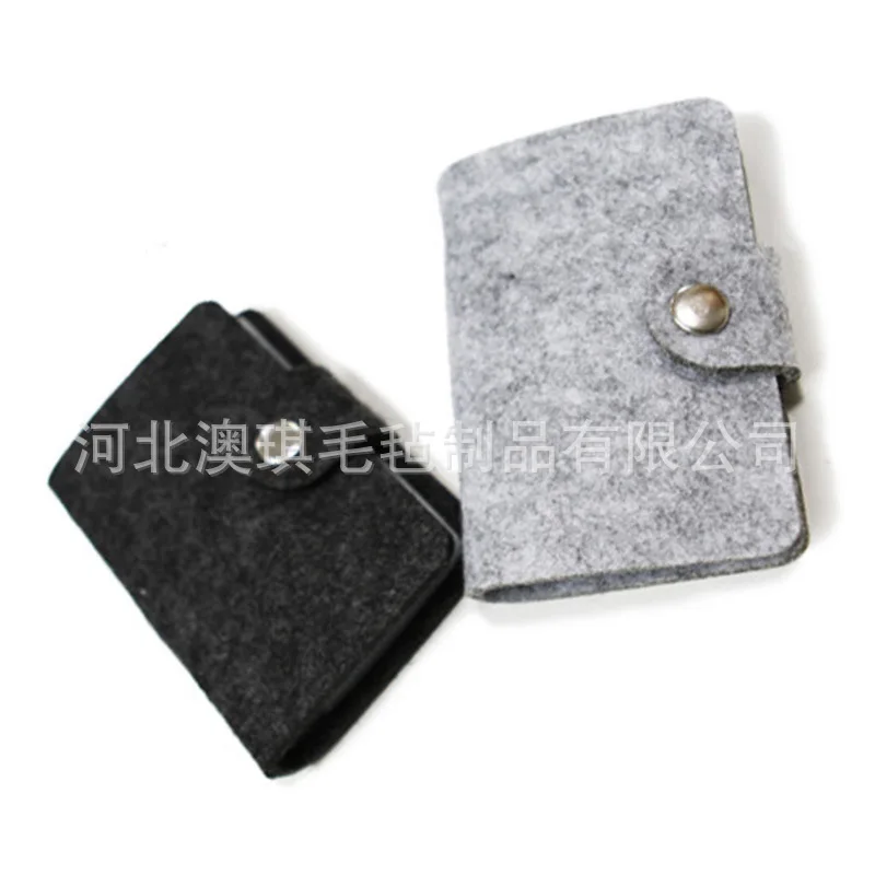 

[Small] Environmentally Friendly Retro Multi-Bit Wallet Bus Bank Card Wallet Wool Felt Material