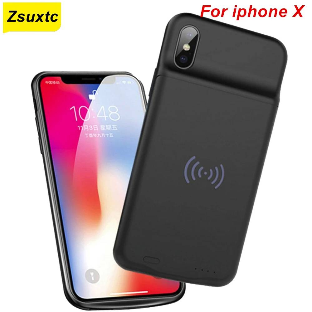 Беспроводная зарядка аудиовыход для iphone X чехол аккумулятора 3000 мАч смартфона