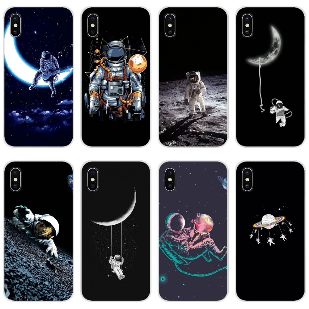 Space Moon Astronaut For Xiaomi Mi4 Mi5 Mi5S Mi6 Mi A1 A2 A3 5X 6X 8 CC 9 T Lite SE Pro Accessories Phone Shell Covers | Мобильные