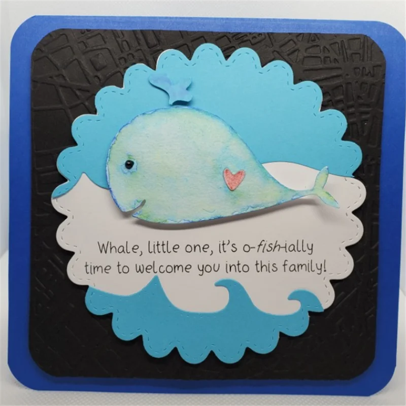 

Kokorosa 2 Pcs/lot Metal Cutting Dies Scrapbooking for Card Making DIY Embossing Cuts New Craft Ocean Fish Whale Dies New 2019