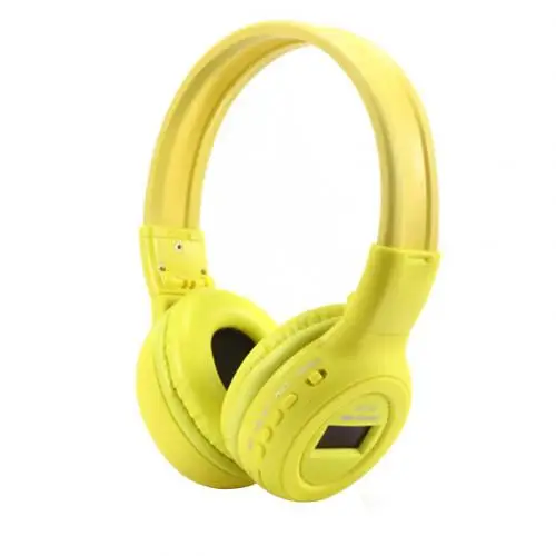 Новые модные BS-862Bluetooth наушники с наушниками, беспроводные Bluetooth стерео TF карты, спортивные наушники с наушниками - Цвет: Цвет: желтый