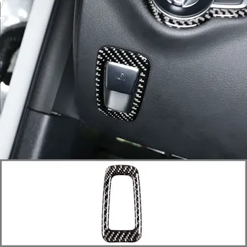 

For Mercedes Benz C Class W205 GLC Class X253 2015-2019 Real Carbon Fiber Car Electronic Handbrake Frame Trim Stickers Accessory