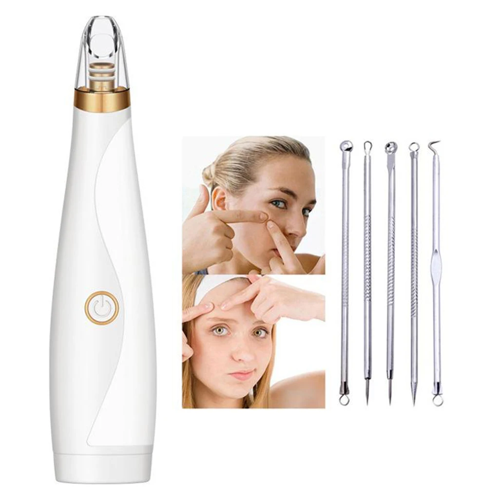 6 In 1 Electric Facial Blackhead Remover Nose Pore Pimple Cleaner Extractor Kit Black Spots Pore Cleaner Skin Care Machine