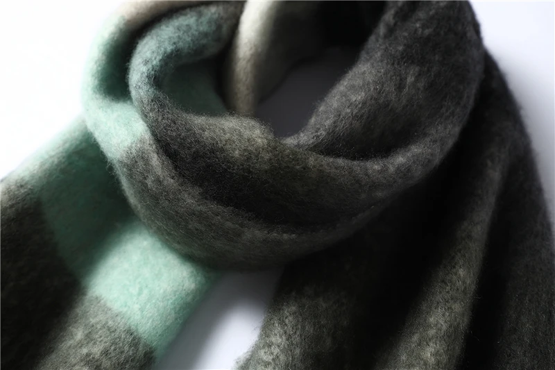 Толстый теплый шарф для женщин Зимний шейный платок шали с кисточками пашмины шарфы Дамская кашемировая бандана для мужчин дизайн