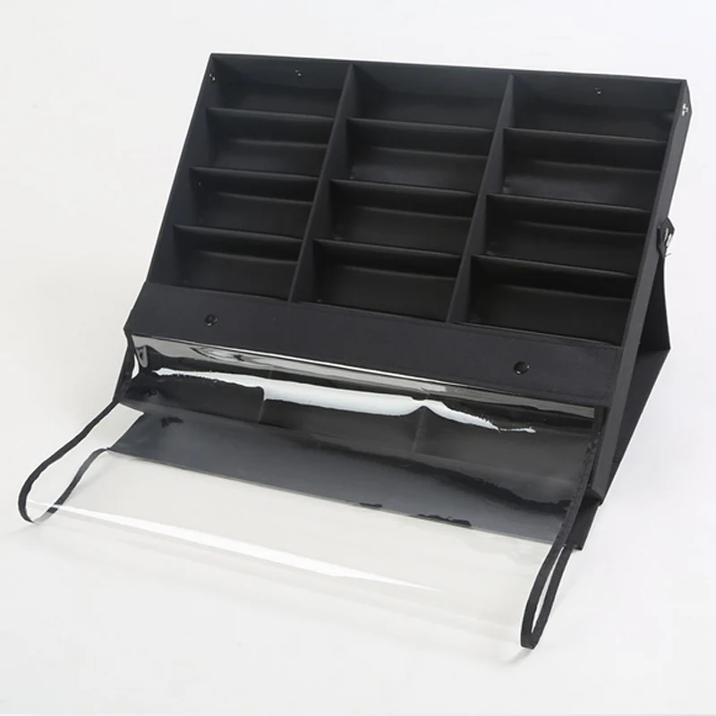 Arrival  Fashion18 Grids Eyeglass Storage Display Grid Case Box for Sunglasses Glasses 18 Compartments Glasses  ring holder