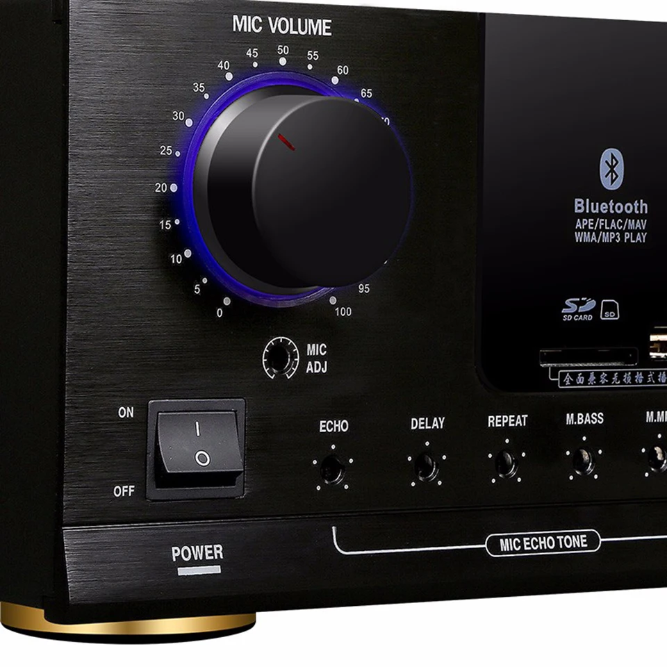 Профессиональный KTV Караоке Nobsound PM1000 Bluetooth усилитель с поддержкой MP5 USB/SD