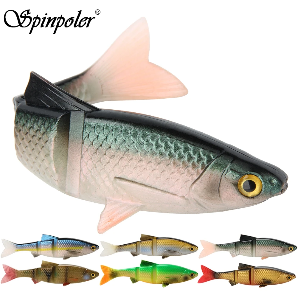 Spinpoler 4.5g 9g 19g Sinking Swim Pike Fishing Lures Multi Jointed Jerk  Lure Lifelike Soft Bait Trout Perch Bass Pesca Lurre