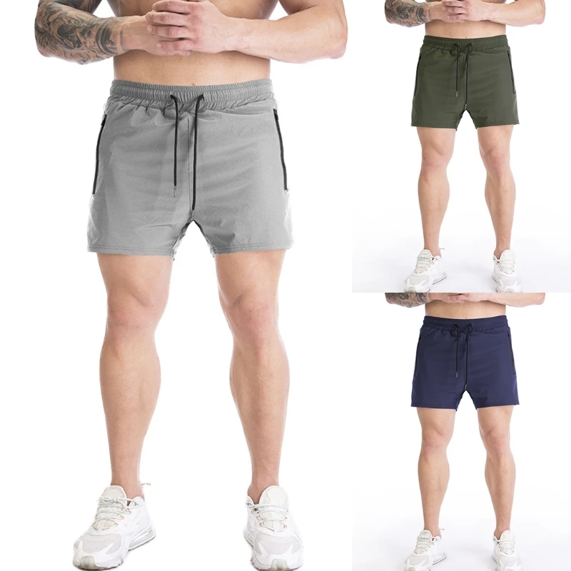 

Men's Shorts Spring Summer Quick Dry Leisure Simple Loose Breathable Solid Color Shorts For Fitness Running Sports