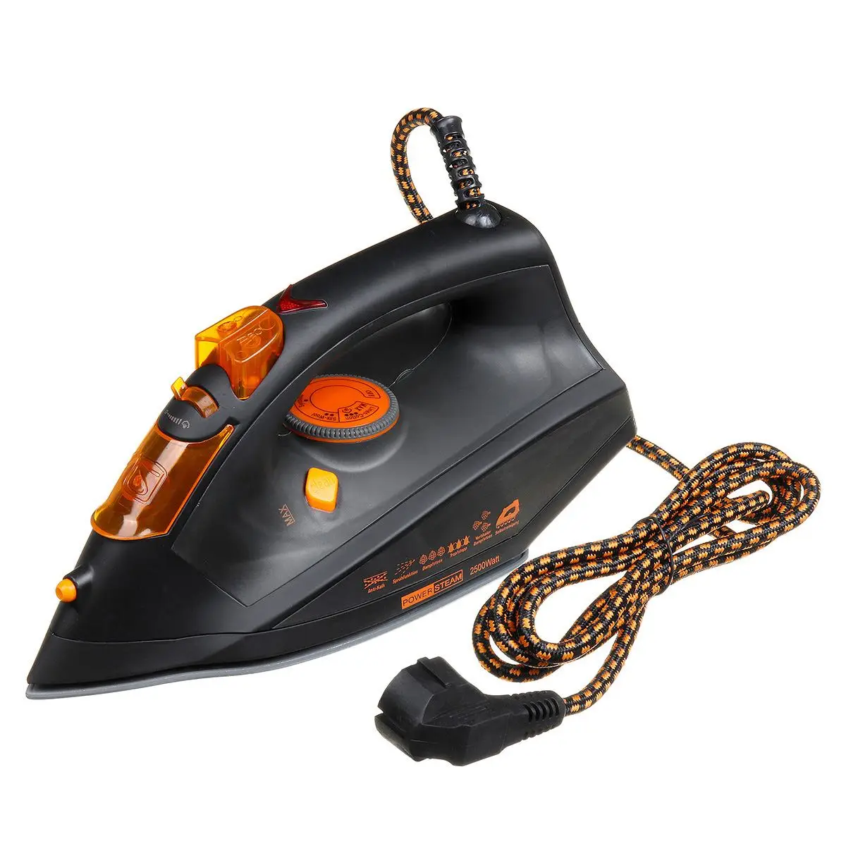 Skup 2500W żelazko parowe na ubrania 350ml 4 poziomowe regulowane pionowe żelazka elektryczne samoczyszczące podróż przenośny parowiec do prasowania