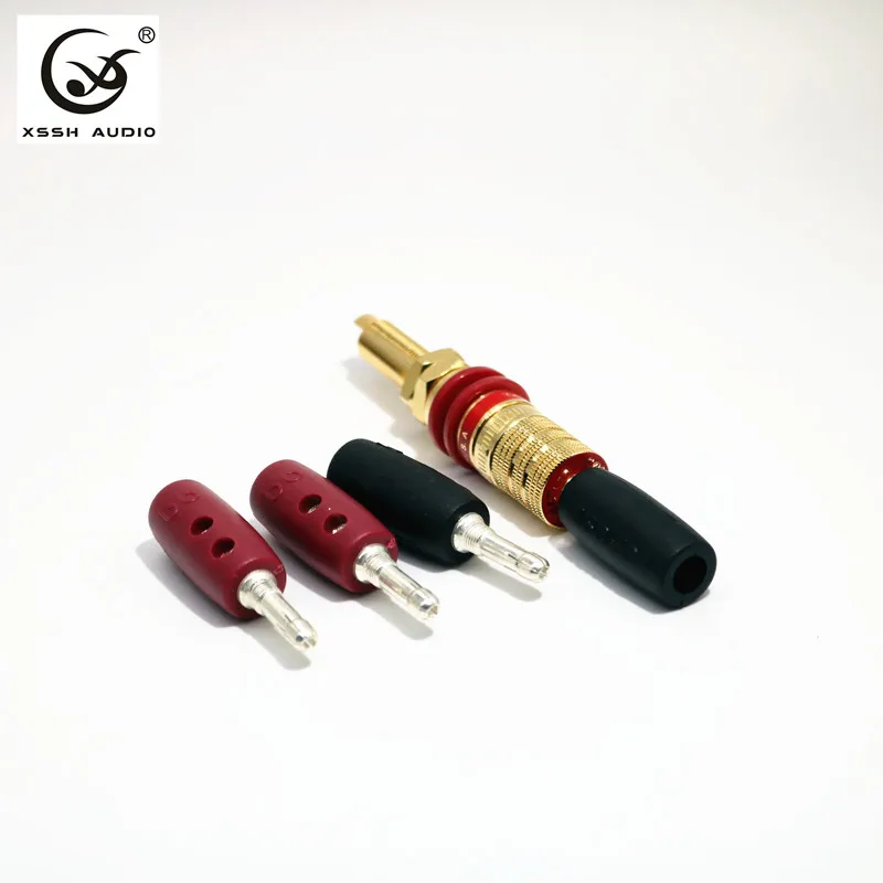 XSSH аудио Hifi Hi end 4ps посеребренные BFA банановые Разъемы Вилки 5 мм разъем для Fi AMP CD