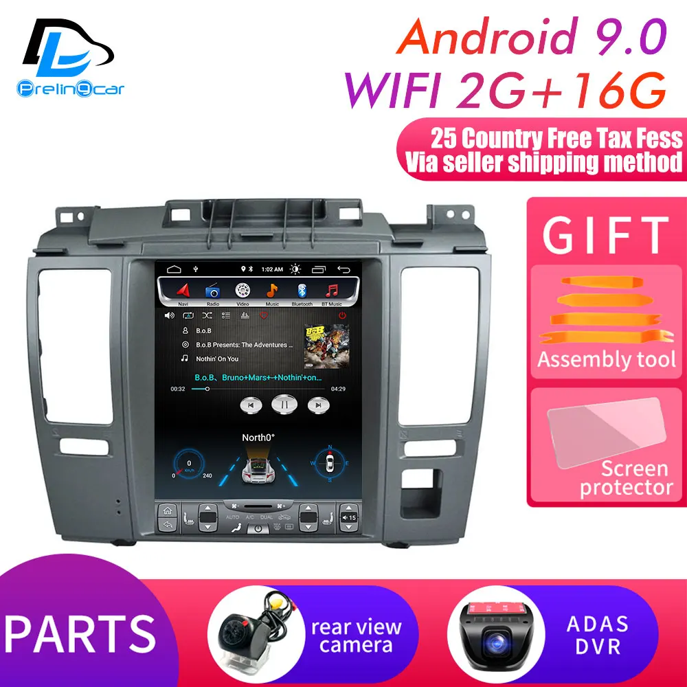 WIFI 2G16G Add DVR Android 9,0 2G ram 32G rom 4G LTE Автомобильный gps мультимедийный стерео радио p для Nissan Tiida Pulsar vetical плеер навигационная система - Цвет: WIFI 2G16G Add DVR
