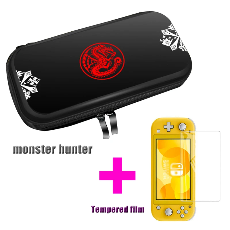 monster hunter Чехол-сумка для хранения с закаленным стеклом для nintendo Switch Mini Console - Цвет: monster hunter
