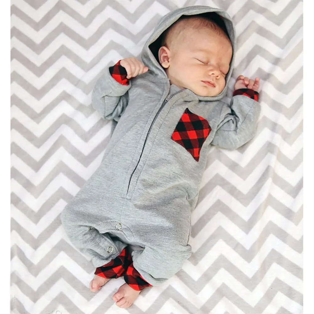 newborn hooded romper