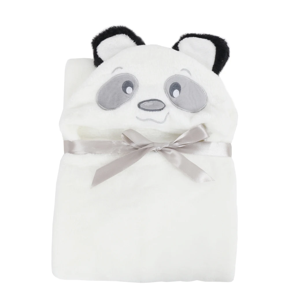 Мягкое пушистое одеяло с рисунком панды; детское зимнее одеяло; детское одеяло с капюшоном