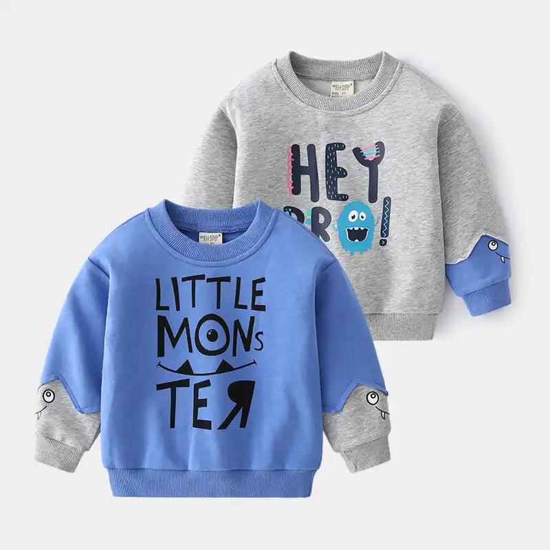 Pull A Manches Longues Pour Bebe Garcon Pull Simple Et Decontracte Dessin Anime Tendance Epissage Printemps 21 Aliexpress