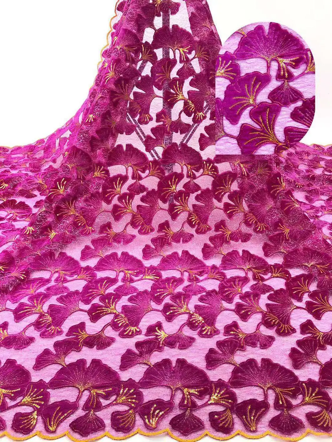

NIAI French Nigerian Net Velvet Laces Fabrics 2019 High Quality Tulle African Sequins Laces Fabric Wedding Dress XY2887B-4