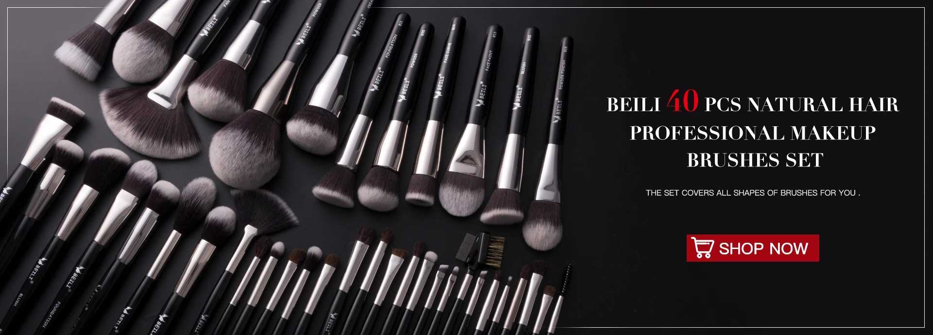 Description Picture 2 of itemBEILI 15/25/30pcs Makeup brushes set No Logo Professional Natural goat hair Foundation Eyeshadow Eyebrow make up brushes