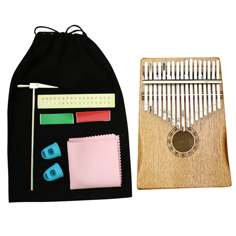 

17 Key Kalimba African Mahogany Thumb Finger Piano Sanza Mbira Calimba Play with Guitar Wood Musical Instruments