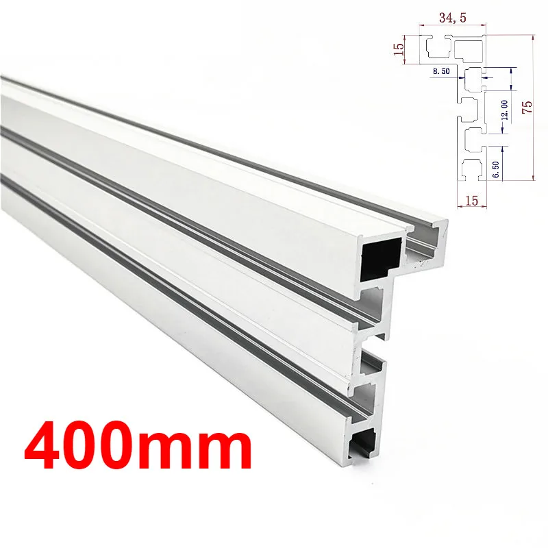 400mm Fence Инструмент для деревообработки, измерительный прибор и 400/600/800 мм аллюминиевый забор с Метрическая линейка, пила откидная крышка пластины, рутер стол вставка пластины - Цвет: 400mm Fence