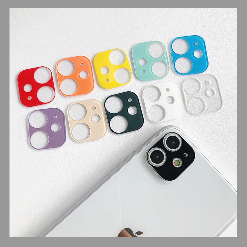 Чехол для камеры iPhone 11Pro полностью защитная пленка из закаленного стекла цветная