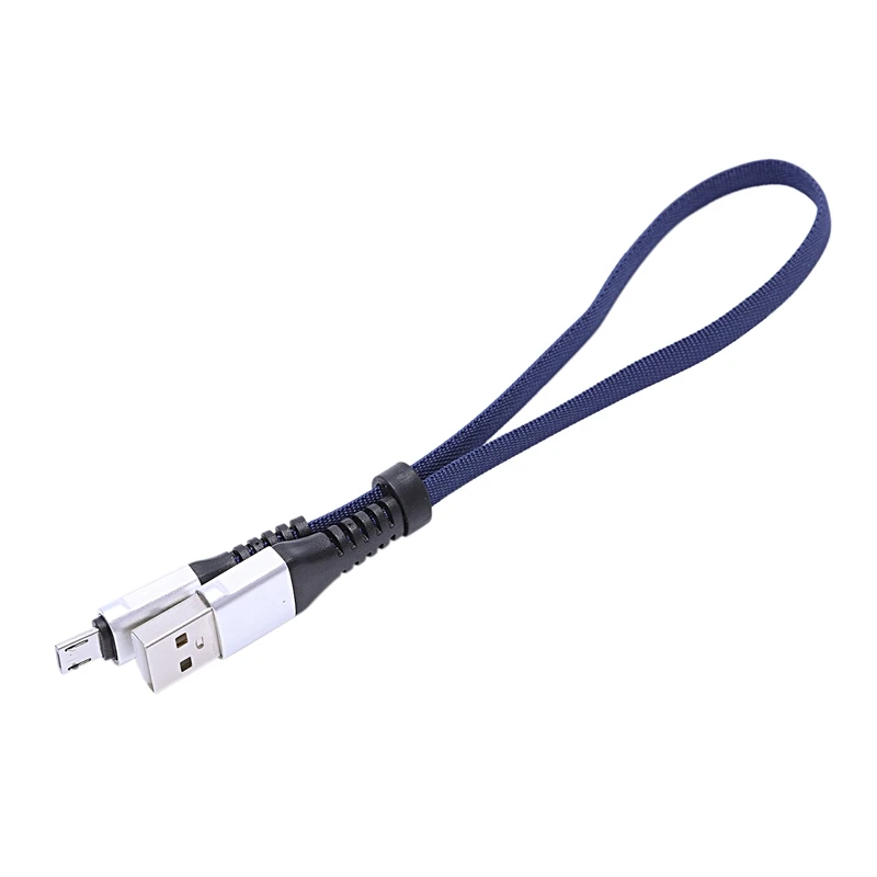 Hot2Pcs USB к Micro-USB короткий плоский зарядный кабель с металлическим разъемом для Android устройства и зарядки банка питания(0,65 футов/0,2 м