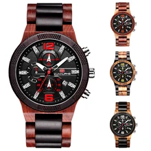 KUNHUANG Date Timepieces Retro Watch Casual Men Top Luxury Chronograph Sport Outdoor Quartz Watches in Wood relogio masculino Men's Watches KUNHUANG Date Timepieces Retro Watch Casual Men Top Luxury Chronograph Sport Outdoor Quartz Watches in Wood relogio masculino Men's Watches
